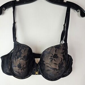 Felina Bra Womens 36C T-Shirt Black Underwire